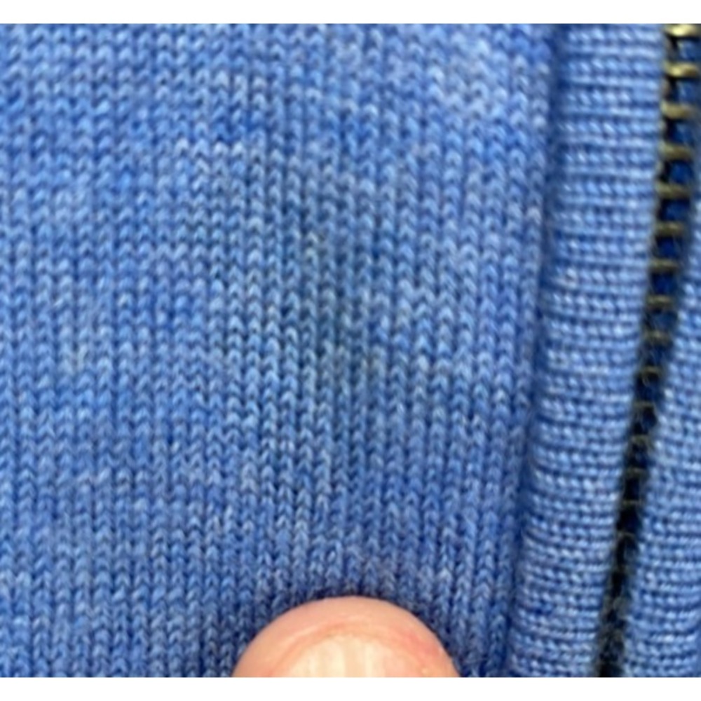 Peter Millar‎ Women's 1/4 Zip Sweater Vest XL Heather Blue Merino Wool - Picture 4 of 9